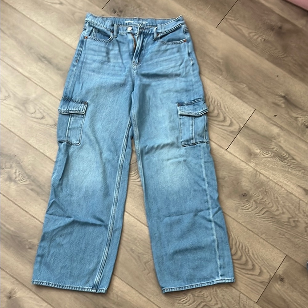 Old navy sky-hi wide leg cargo pants
